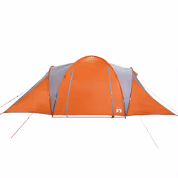 vidaXL Family Tent Dome Lightweight Camping Dome Tent Waterproof - grey and orange - Additional view 6