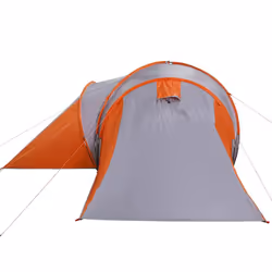 vidaXL Family Tent Dome Lightweight Camping Dome Tent Waterproof - grey and orange - Additional view 7