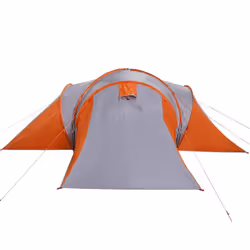 vidaXL Family Tent Dome Lightweight Camping Dome Tent Waterproof - grey and orange - Additional view 8