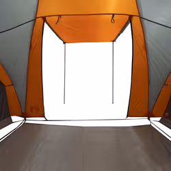 vidaXL Family Tent Dome Lightweight Camping Dome Tent Waterproof - grey and orange - Additional view 9
