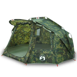 vidaXL Fishing Tent 5-Person Lightweight Tent Camping Tent Shelter Waterproof - camouflage