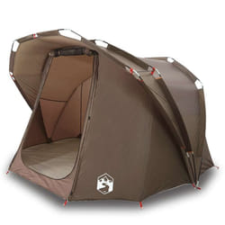 vidaXL Fishing Tent 4-Person Brown Waterproof tent fishing shelter