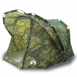 vidaXL Fishing Tent 4-Person Waterproof Lightweight Tent Camping Tent Shelter - camouflage