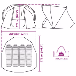 vidaXL Fishing Tent 4-Person Waterproof Lightweight Tent Camping Tent Shelter - camouflage