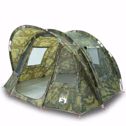 vidaXL Fishing Tent 2-Person Waterproof Lightweight Tent Camping Tent Shelter - camouflage