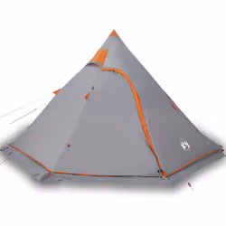 vidaXL Camping Tent Tipi 5-Person Patio Lightweight Tent Dome Tent Waterproof - grey