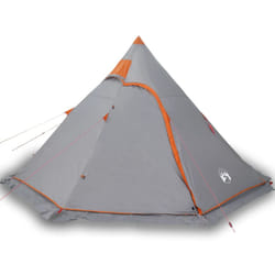 vidaXL Camping Tent Tipi 5-Person Patio Lightweight Tent Dome Tent Waterproof - grey