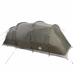 vidaXL Family Tent Tunnel 6-Person Camping Tent Lightweight Tent Waterproof - olive green - Additional view 4