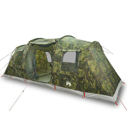 vidaXL Family Tent Tunnel 6-Person Camping Tent Lightweight Tent Waterproof - camouflage