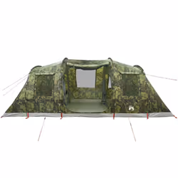 vidaXL Family Tent Tunnel 6-Person Camping Tent Lightweight Tent Waterproof - camouflage - Additional view 5