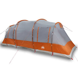 vidaXL Family Tent Tunnel 6-Person Camping Tent Lightweight Tent Waterproof - grey