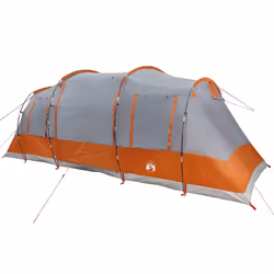 vidaXL Family Tent Tunnel 6-Person Camping Tent Lightweight Tent Waterproof - grey