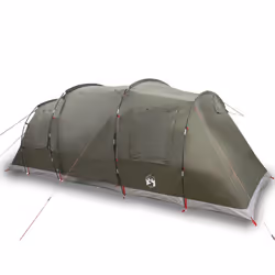 vidaXL Family Tent Tunnel 6-Person Camping Tent Lightweight Tent Waterproof - olive green