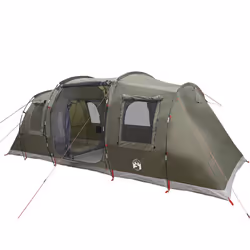 vidaXL Family Tent Tunnel 6-Person Camping Tent Lightweight Tent Waterproof - olive green - Additional view 4