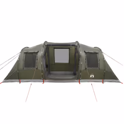 vidaXL Family Tent Tunnel 6-Person Camping Tent Lightweight Tent Waterproof - olive green - Additional view 5