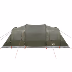 vidaXL Family Tent Tunnel 6-Person Camping Tent Lightweight Tent Waterproof - olive green - Additional view 6