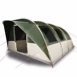 vidaXL Camping Tent Tunnel 5-Person Lightweight Tent Beach Tent Waterproof - green