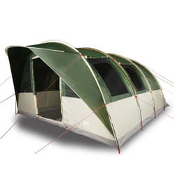 vidaXL Camping Tent Tunnel 5-Person Lightweight Tent Beach Tent Waterproof - green