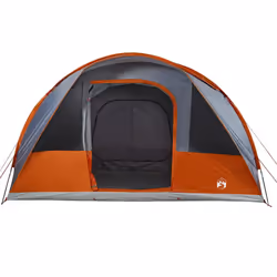 vidaXL Camping Tent Tunnel 5-Person Lightweight Tent Beach Tent Waterproof - grey and orange - Additional view 5