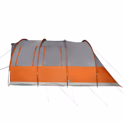vidaXL Camping Tent Tunnel 5-Person Lightweight Tent Beach Tent Waterproof - grey and orange - Additional view 7