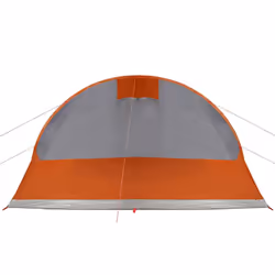 vidaXL Camping Tent Tunnel 5-Person Lightweight Tent Beach Tent Waterproof - grey and orange - Additional view 8