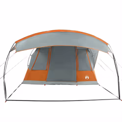 vidaXL Camping Tent Tunnel 5-Person Waterproof Lightweight Tent Dome Tent - grey and orange - Additional view 6