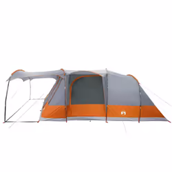 vidaXL Camping Tent Tunnel 5-Person Waterproof Lightweight Tent Dome Tent - grey and orange - Additional view 7
