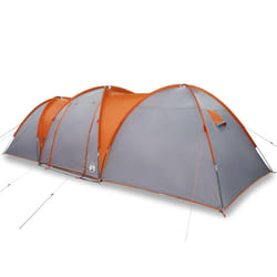 vidaXL Family Tent Dome 8-Person Waterproof Camping Tent Lightweight Tent - grey and orange