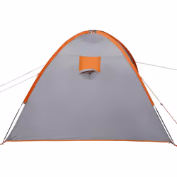 vidaXL Family Tent Dome 8-Person Waterproof Camping Tent Lightweight Tent - grey and orange - Additional view 7