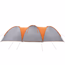 vidaXL Family Tent Dome 8-Person Waterproof Camping Tent Lightweight Tent - grey and orange - Additional view 8