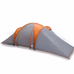vidaXL Family Tent Dome 6-Person Waterproof Camping Tent Lightweight Tent - grey and orange