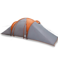 vidaXL Family Tent Dome 6-Person Waterproof Camping Tent Lightweight Tent - grey and orange