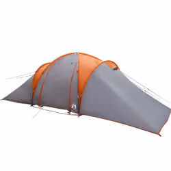 vidaXL Family Tent Dome 6-Person Waterproof Camping Tent Lightweight Tent - grey and orange - Additional view 4