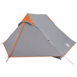 vidaXL Camping Tent 2-Person Lightweight Tent Dome Tent Fabric Waterproof - grey