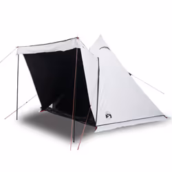 vidaXL Family Tent Tipi 6-Person Camping Lightweight Tent Dome Tent Waterproof - white