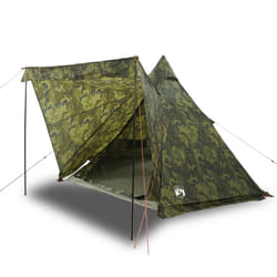 vidaXL Family Tent Tipi 6-Person Camping Lightweight Tent Dome Tent Waterproof - camouflage