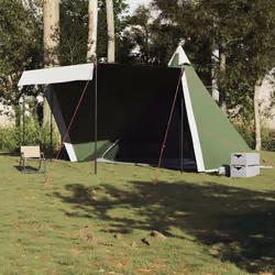 vidaXL Family Tent Tipi 6-Person Camping Lightweight Tent Dome Tent Waterproof - green