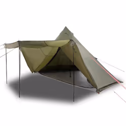 vidaXL Family Tent Tipi 6-Person Camping Lightweight Tent Dome Tent Waterproof - olive green