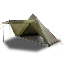 vidaXL Family Tent Tipi 6-Person Camping Lightweight Tent Dome Tent Waterproof - olive green