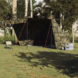 vidaXL Family Tent Tipi 6-Person Camping Lightweight Tent Dome Tent Waterproof - camouflage