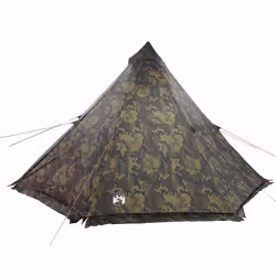 vidaXL Family Tent Tipi 6-Person Camping Lightweight Tent Dome Tent Waterproof - camouflage - Additional view 7