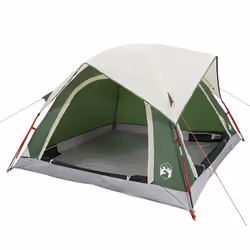 vidaXL Camping Tent Cabin 4-Person Patio Lightweight Tent Dome Tent Waterproof - green