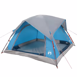 vidaXL Camping Tent Cabin 4-Person Patio Lightweight Tent Dome Tent Waterproof - blue