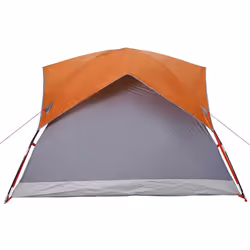 vidaXL Camping Tent Cabin 4-Person Patio Lightweight Tent Dome Tent Waterproof - grey and orange - Additional view 7