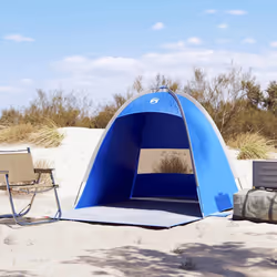 vidaXL Beach Tent 3-Person Lightweight Tent Camping Tent Shelter Waterproof - blue
