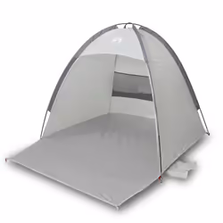 vidaXL Beach Tent 3-Person Lightweight Tent Camping Tent Shelter Waterproof - grey
