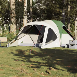 vidaXL Family Tent Tunnel 6-Person Waterproof Camping Tent Lightweight Tent - green