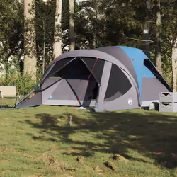 vidaXL Family Tent Tunnel 6-Person Waterproof Camping Tent Lightweight Tent - blue