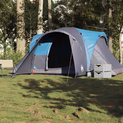 vidaXL Family Tent Dome 6-Person Camping Tent Lightweight Tent Waterproof - blue