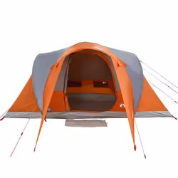 vidaXL Family Tent Dome 6-Person Camping Tent Lightweight Tent Waterproof - grey and orange - Additional view 5
